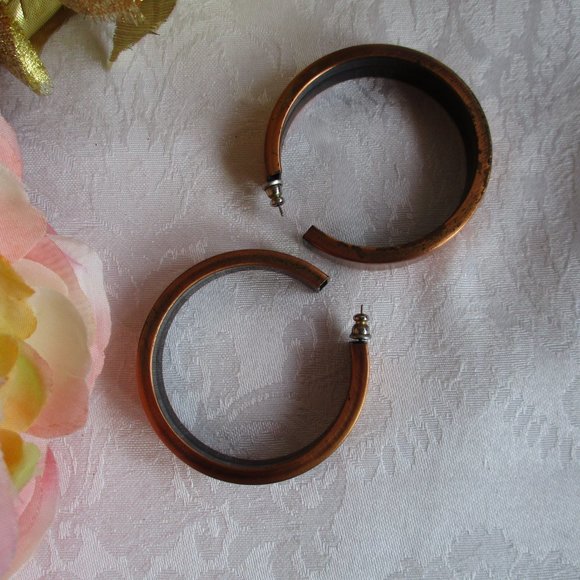 ๐ BRONZE VINTAGE HOOPS ๐ - Picture 7 of 11